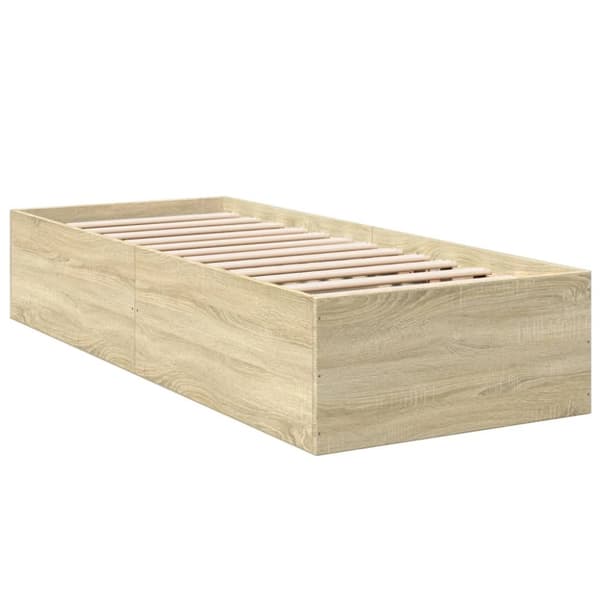 The Living Store sengeramme 75x190 cm konstrueret træ sonoma-eg - Senge & sengeramme