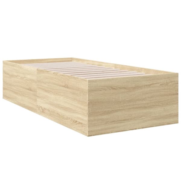 The Living Store sengeramme 75x190 cm konstrueret træ sonoma-eg - Senge & sengeramme