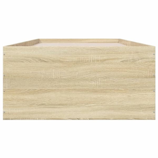 The Living Store sengeramme 75x190 cm konstrueret træ sonoma-eg - Senge & sengeramme