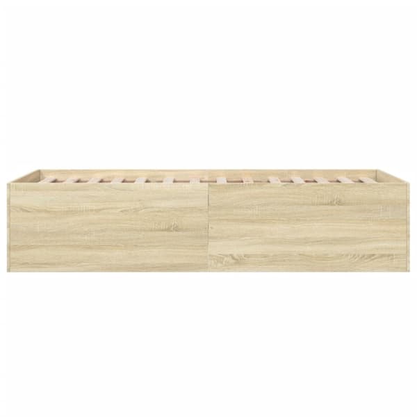 The Living Store sengeramme 75x190 cm konstrueret træ sonoma-eg - Senge & sengeramme