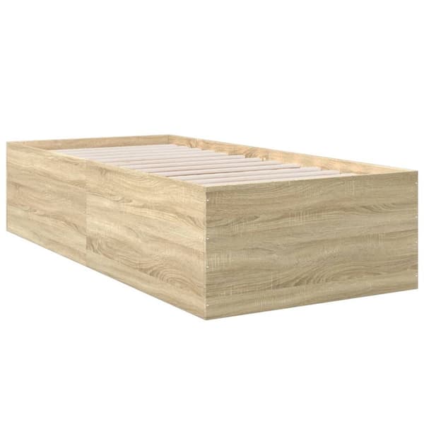 The Living Store sengeramme 75x190 cm konstrueret træ sonoma-eg - Senge & sengeramme