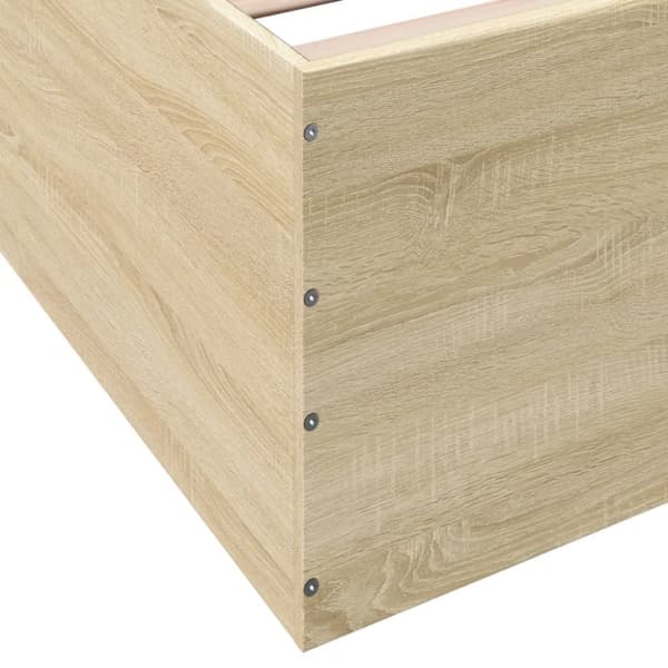 The Living Store sengeramme 75x190 cm konstrueret træ sonoma-eg - Senge & sengeramme