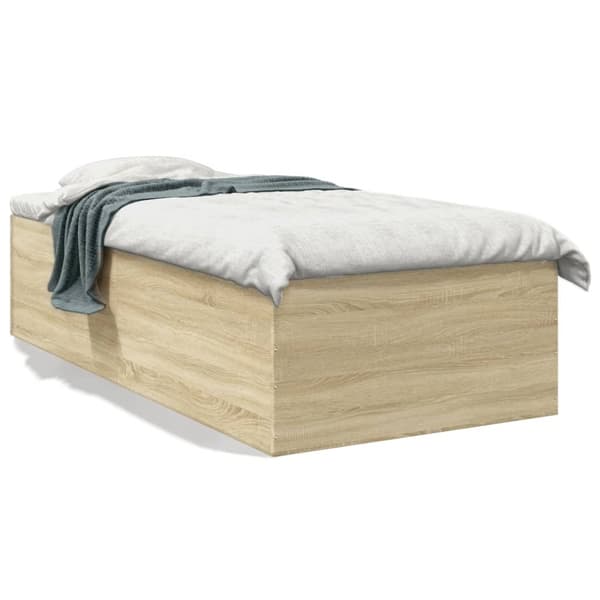 The Living Store sengeramme 75x190 cm konstrueret træ sonoma-eg - Senge & sengeramme