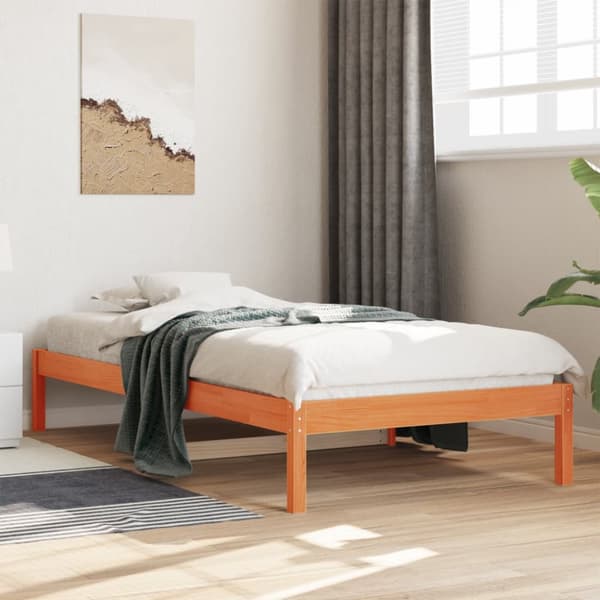 The Living Store Dagbädd vaxad brun 90x200 cm massiv furu -  Sängar & sängramar