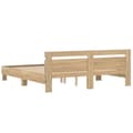 Pikkukuva 10 / 11: The Living Store Sängynrunko päädyllä ja LED-valoilla Sonoma-tammi 200x200 cm -  Sängyt & sängynrungot