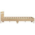 Miniatyrbillede 9 af 11: The Living Store sengeramme med sengegavl og LED-lys 140x200 cm sonoma-eg -  Senge & sengeramme