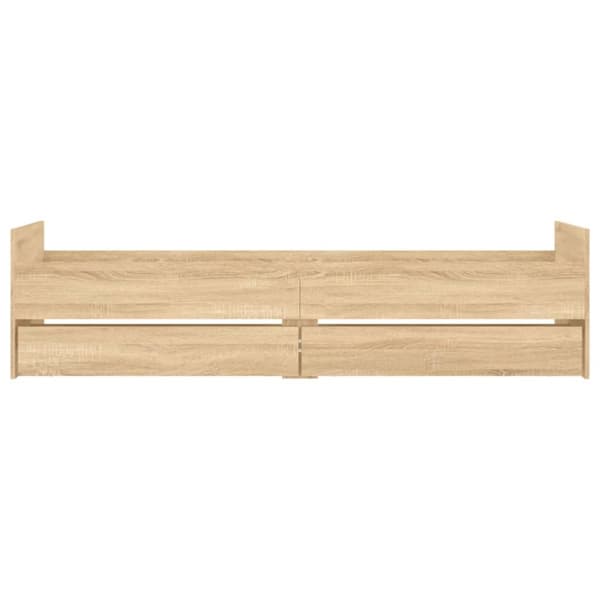 The Living Store sengeramme med skuffer 90x190 cm egetræsfarve - Senge & sengeramme