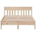 Miniatyrbillede 5 af 10: The Living Store sengeramme med sengegavl 140x200 cm massivt fyrretræ hvid -  Senge & sengeramme