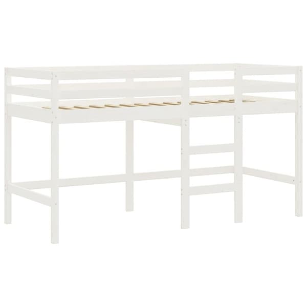 The Living Store Loftsäng med rutschkana rosa 80x200 cm massiv furu -  Sängar & sängramar