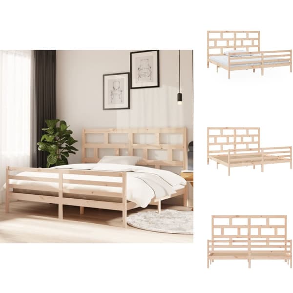 Senge & sengeramme - Living sengeramme 200x200 cm massivt fyrretræ