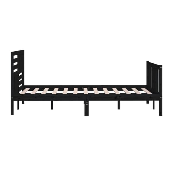Senge & sengeramme - Living sengeramme 200x200 cm massivt træ sort