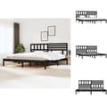 Miniatyrbillede 1 af 10: Senge & sengeramme - Living sengeramme 200x200 cm massivt fyrretræ sort