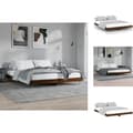 Miniatyrbillede 1 af 10: Senge & sengeramme - Living sengeramme 200x200 cm konstrueret træ brun eg