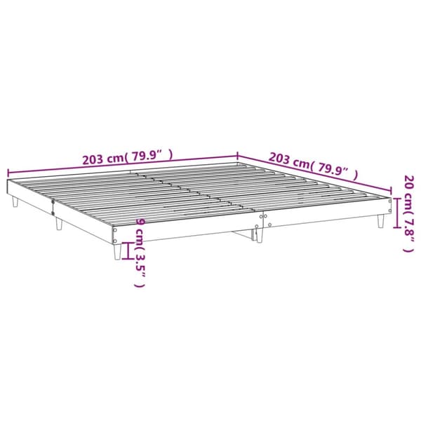 Senge & sengeramme - Living sengestel 200x200 cm konstrueret træ hvid