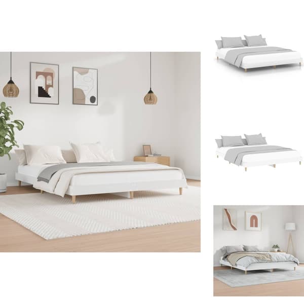 Senge & sengeramme - Living sengestel 200x200 cm konstrueret træ hvid