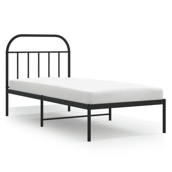 Senge & sengeramme - Living sengeramme med sengegavl 80x200 cm metal sort