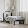 Miniatyrbillede 4 af 11: Senge & sengeramme - Living sengeramme med sengegavl 80x200 cm metal sort