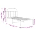 Miniatyrbillede 11 af 11: Senge & sengeramme - Living sengeramme med sengegavl 80x200 cm metal sort