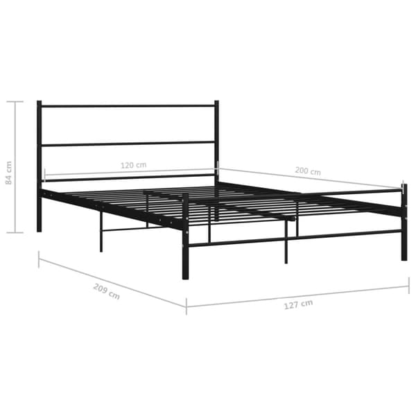 Senge & sengeramme - Living sengestel 120 x 200 cm metal sort