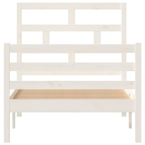 Sängar & sängramar - Living Sängram vit massiv furu 90x200 cm enkelsäng