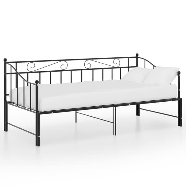 Sängyt & sängynrungot - Living Vuodesohvan runko musta metalli 90x200 cm