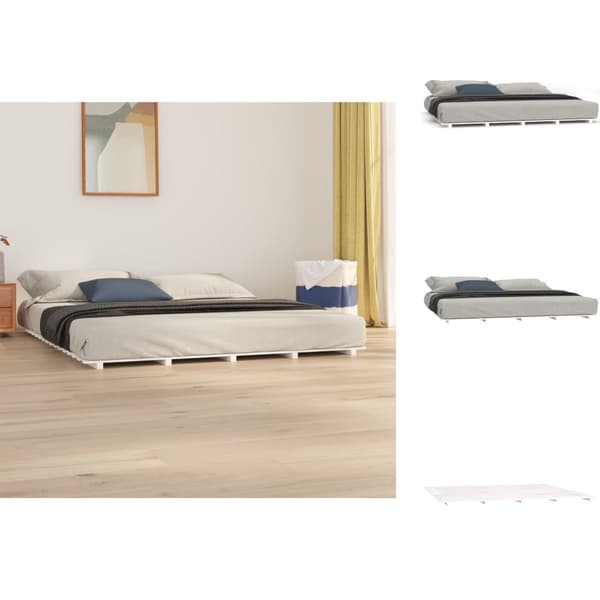 Senge & sengeramme - Living sengeramme 160x200 cm massivt fyrretræ hvid