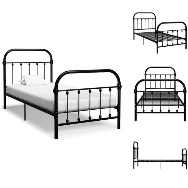 Senge & sengeramme - Living sengestel 90x200 cm metal sort