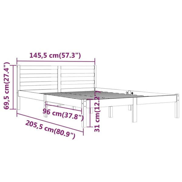 Senge & sengeramme - Living sengeramme 140x200 cm massivt fyrretræ