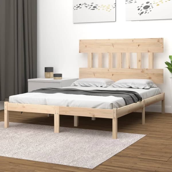 Senge & sengeramme - Living sengeramme 140x190 cm massivt træ