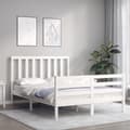 Miniatyrbillede 4 af 11: Senge & sengeramme - Living sengeramme med sengegavl 140x190 cm massivt træ hvid