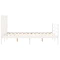 Miniatyrbillede 8 af 11: Senge & sengeramme - Living sengeramme med sengegavl 140x190 cm massivt træ hvid