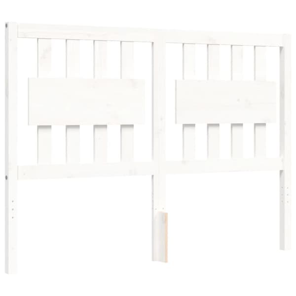 Sängar & sängramar - Living Sängram med huvudgavel vit 140x190 cm massivt trä