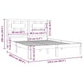 Miniatyrbillede 7 af 7: Senge & sengeramme - Living sengeramme 120x200 cm massivt fyrretræ sort