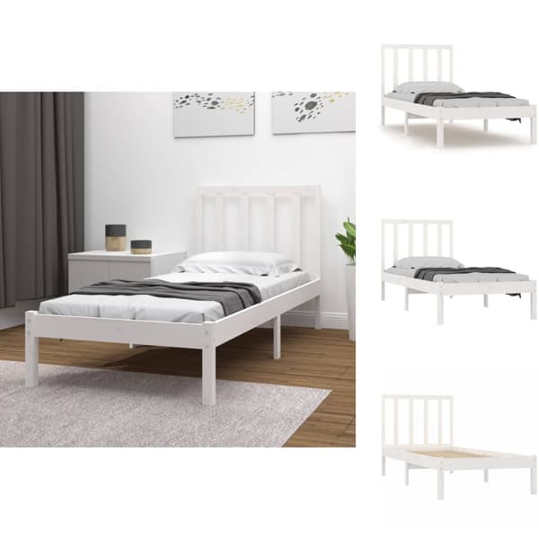 Senge & sengeramme - Living sengeramme 90x190 cm Single massivt fyrretræ hvid