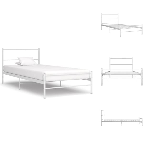 Sängar & sängramar - Living Sängram vit metall 90x200 cm