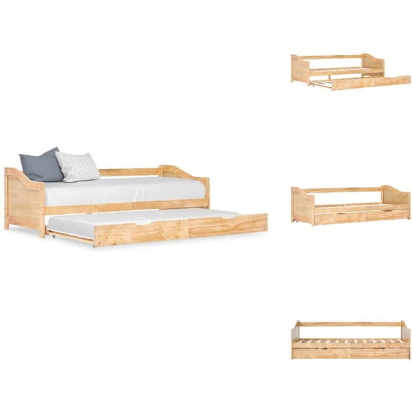 Senge & sengeramme - Living sengstel udtræksseng 90 x 200 cm fyrretræ