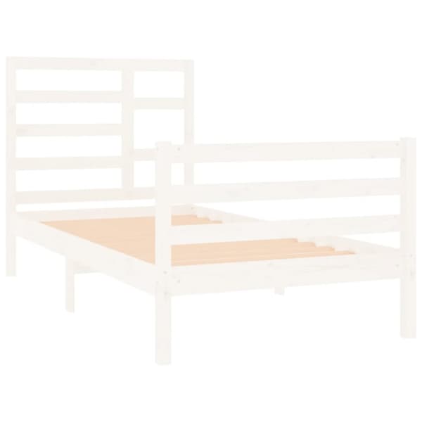 Sängar & sängramar - Living Sängram vit massivt trä 90x190 cm