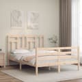 Miniatyrbillede 2 af 11: Senge & sengeramme - Living sengeramme med sengegavl 140x200 cm massivt træ hvid