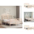 Miniatyrbillede 1 af 11: Senge & sengeramme - Living sengeramme med sengegavl 140x200 cm massivt træ hvid