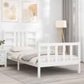 Miniatyrbillede 4 af 11: Senge & sengeramme - Living sengeramme med sengegavl 90x200 cm massivt træ hvid