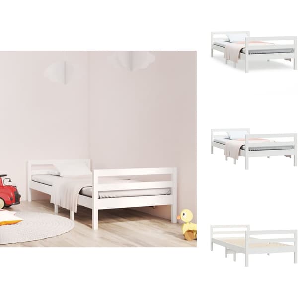 Senge & sengeramme - Living sengestel 75x190 cm massivt fyrretræ hvid