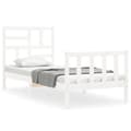 Miniatyrbillede 3 af 11: Senge & sengeramme - Living sengeramme med sengegavl 90x200 cm massivt træ hvid