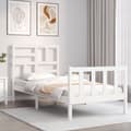 Miniatyrbillede 4 af 11: Senge & sengeramme - Living sengeramme med sengegavl 90x200 cm massivt træ hvid