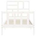 Miniatyrbillede 7 af 11: Senge & sengeramme - Living sengeramme med sengegavl 90x200 cm massivt træ hvid