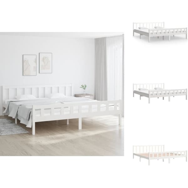 Senge & sengeramme - Living sengeramme 160x200 cm massivt træ hvid