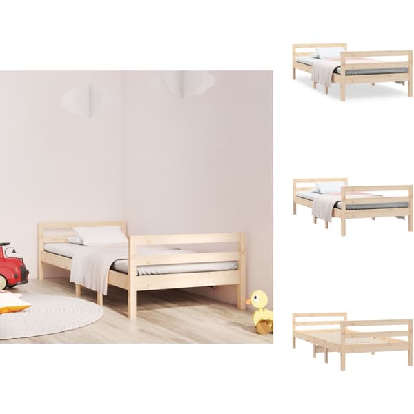 Senge & sengeramme - Living sengestel 75x190 cm massivt fyrretræ sort