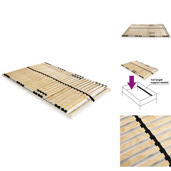Senge & sengeramme - Living lamelbund til seng med 28 lameller 7 zoner 140 x 200 cm