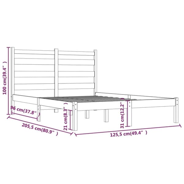 Senge & sengeramme - Living sengeramme 120x200 cm massivt fyrretræ