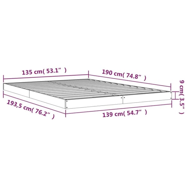 Senge & sengeramme - Living sengeramme 135x190 cm massivt fyrretræ