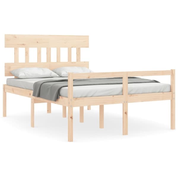Senge & sengeramme - Living seniorseng med sengegavl 140x190 cm massivt træ